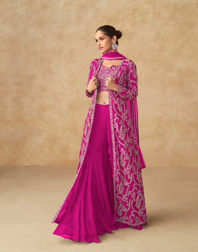 Purple By Aashirwad Georgette Designer Readymade Suits Wholesale Online